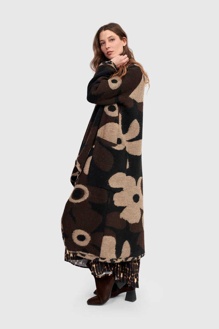 Jamboree Cozy Draped Coat, Floral