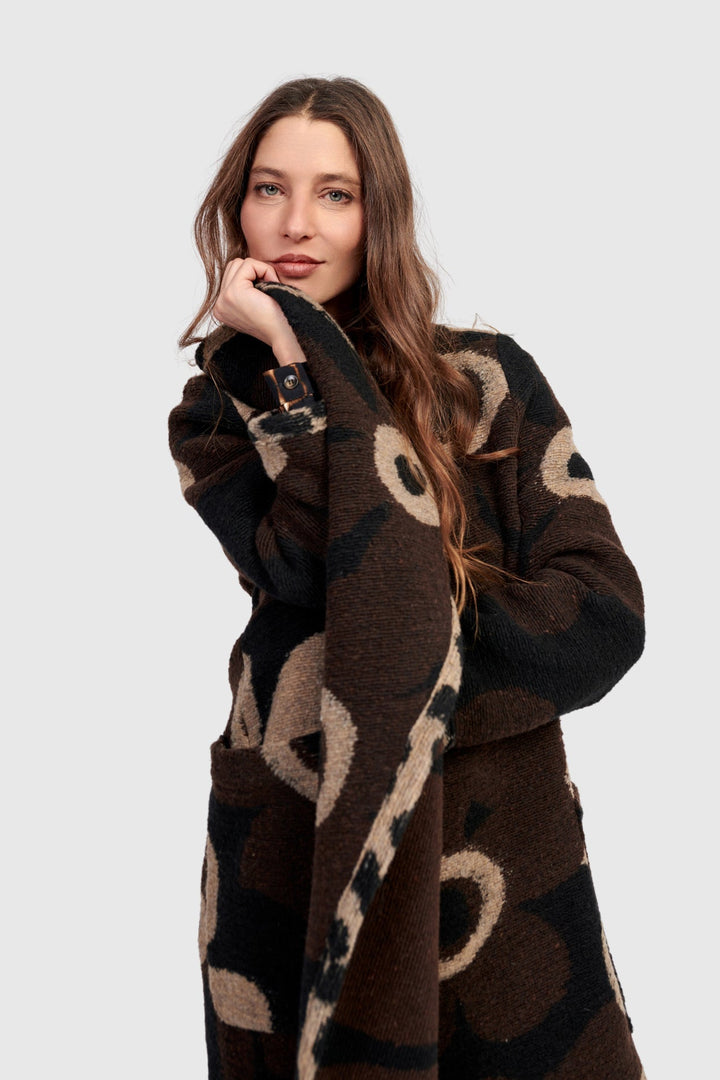 Jamboree Cozy Draped Coat, Floral