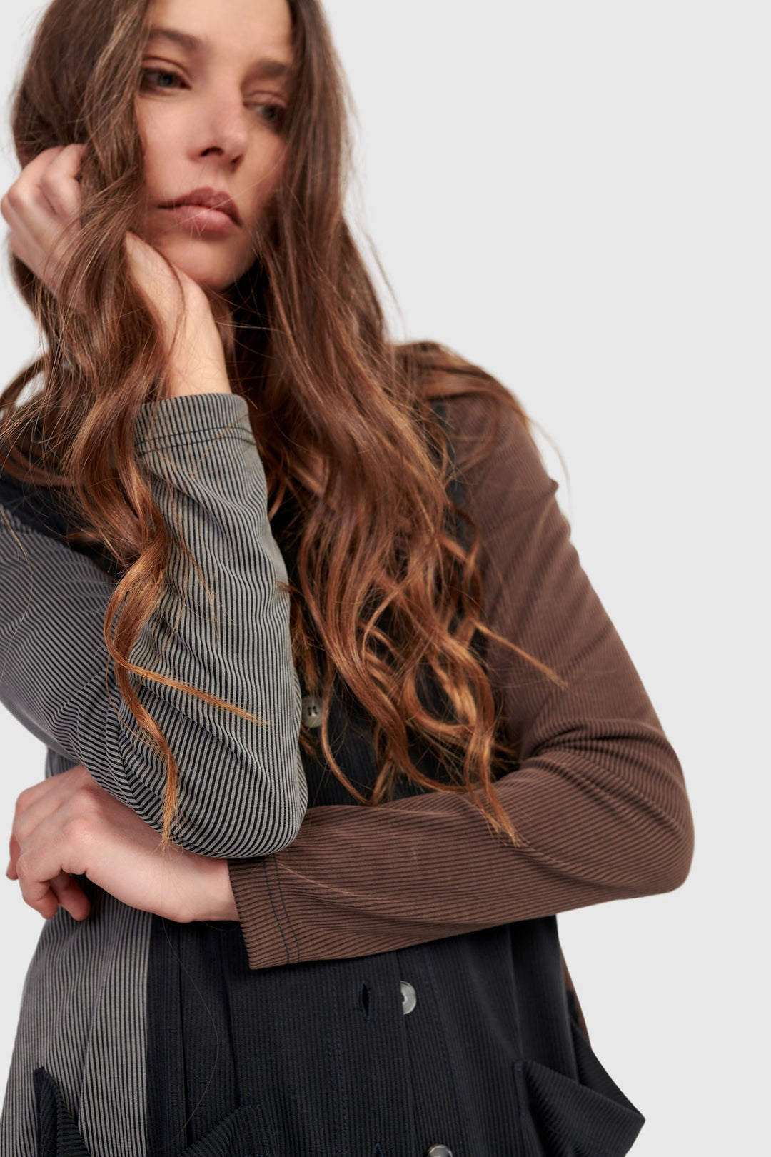 Shadow Cupro Relaxed Cardigan, Mix