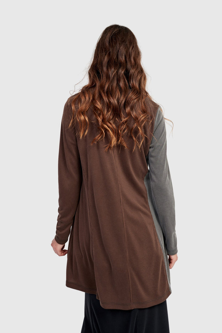Shadow Cupro Relaxed Cardigan, Mix