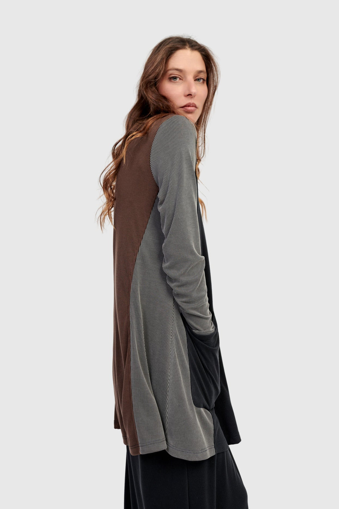 Shadow Cupro Relaxed Cardigan, Mix