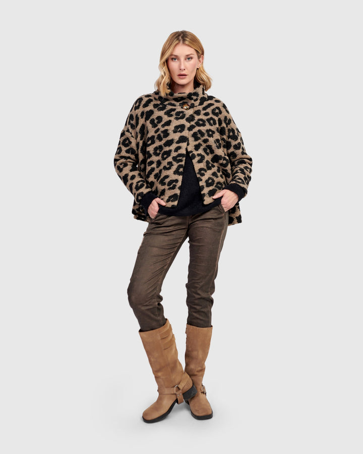 Nyx Cozy Cape Jacket, Leopard