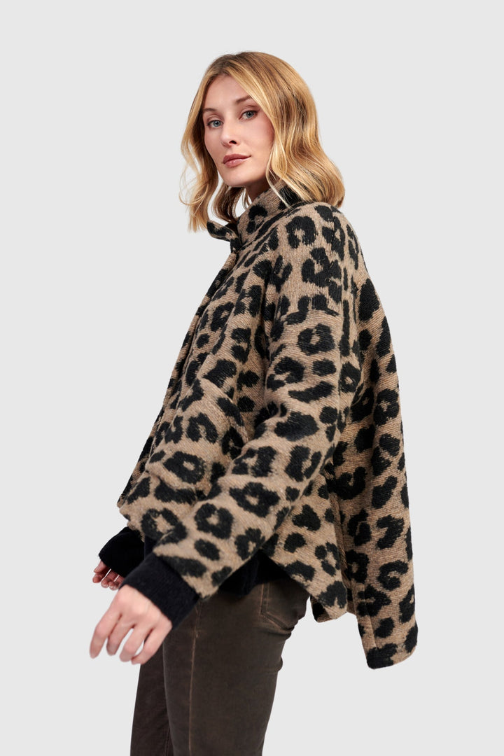 Nyx Cozy Cape Jacket, Leopard