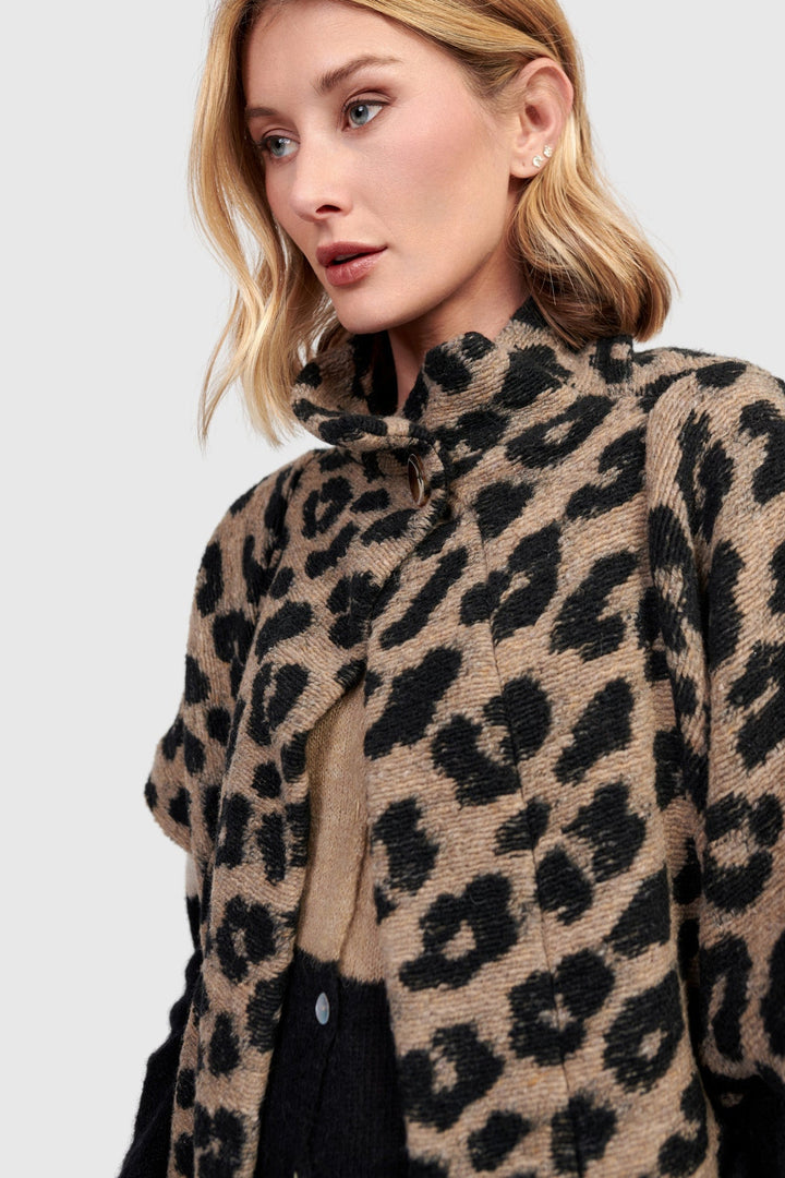 Panthera Cozy Cropped Jacket, Leopard