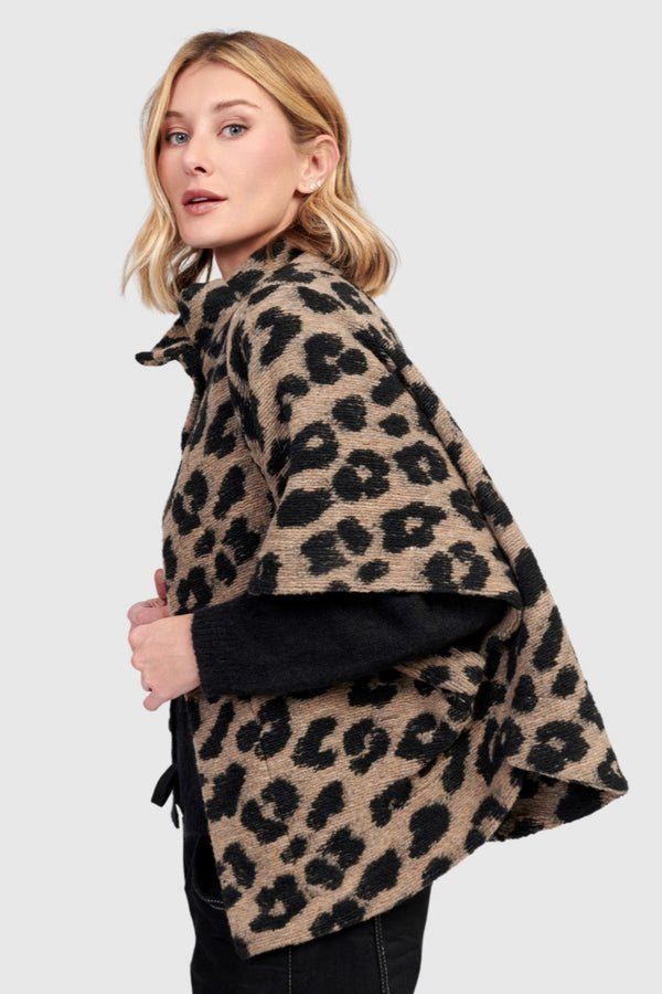 Panthera Cozy Cropped Jacket, Leopard