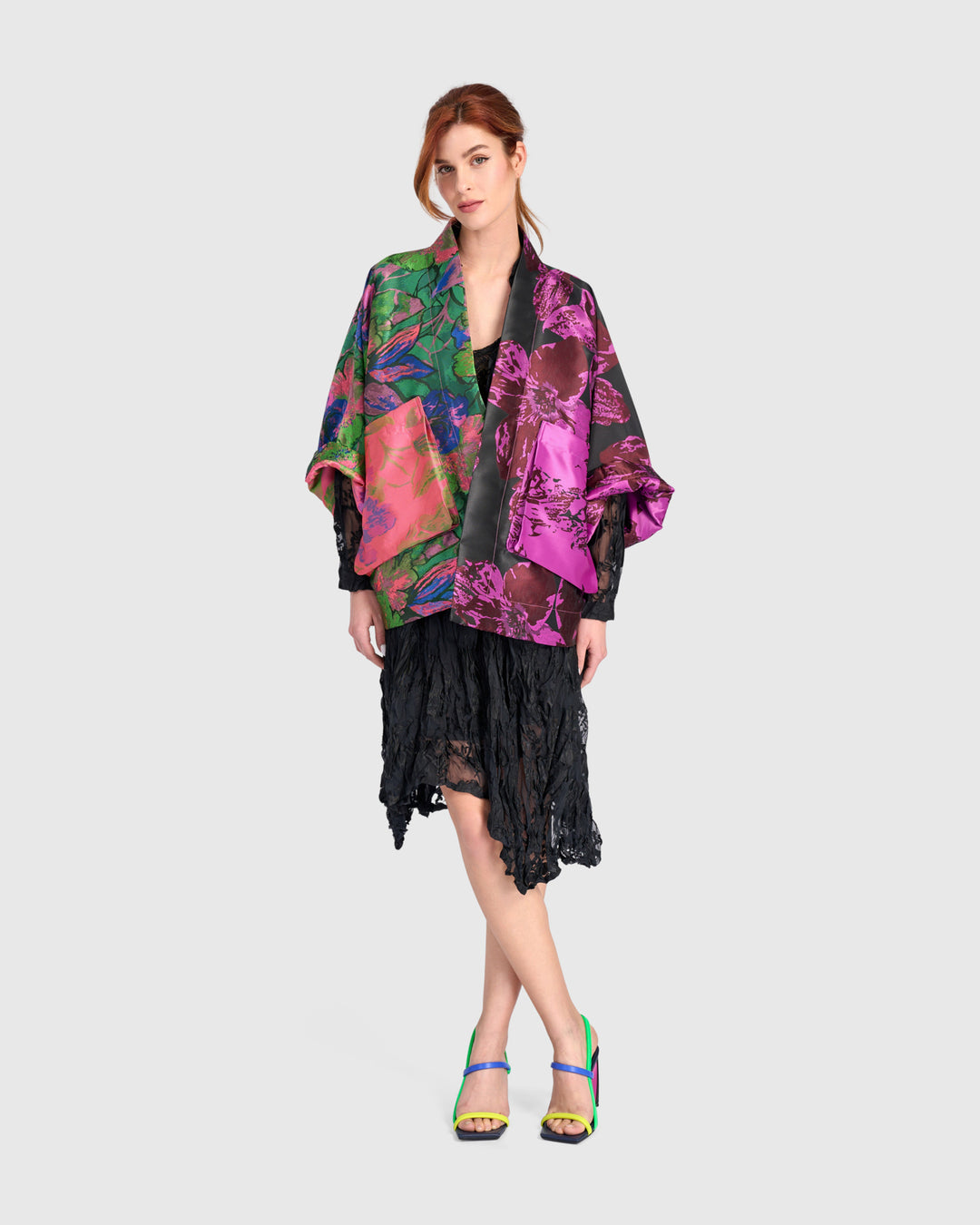 Jacquard Cocoon Jacket Mix
