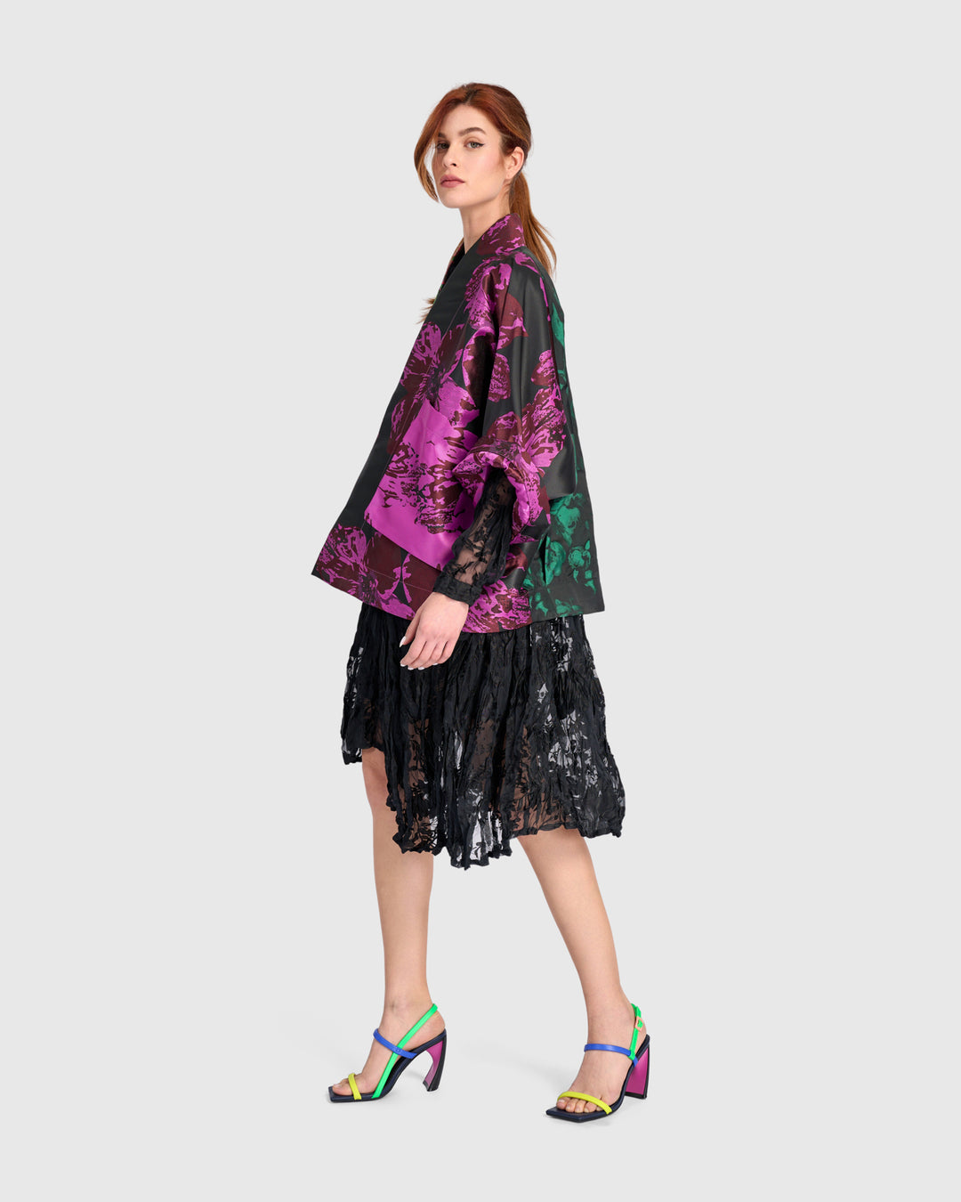 Jacquard Cocoon Jacket Mix