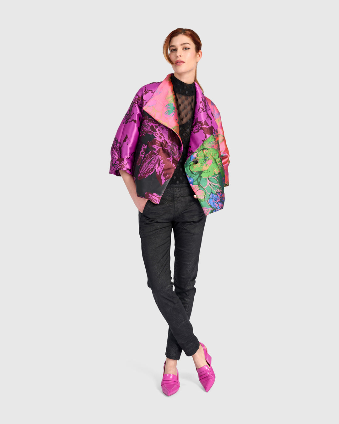 Jacquard Open Jacket Mix