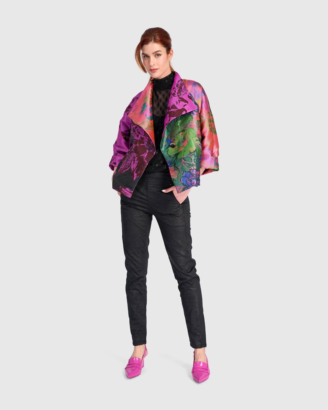 Jacquard Open Jacket Mix