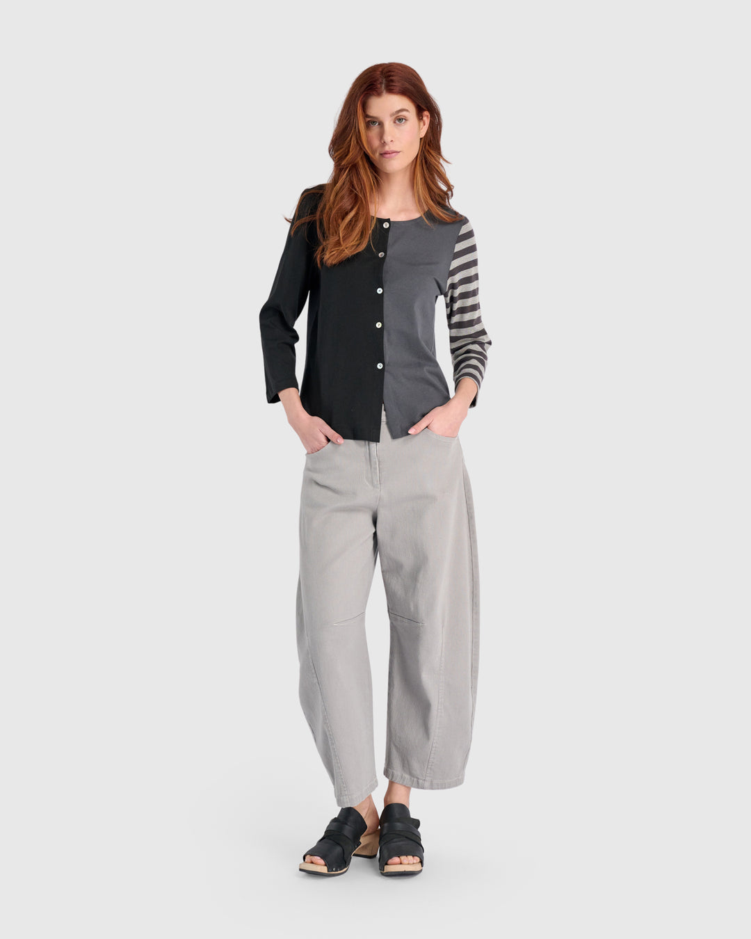 Barrel Leg Pant Grey