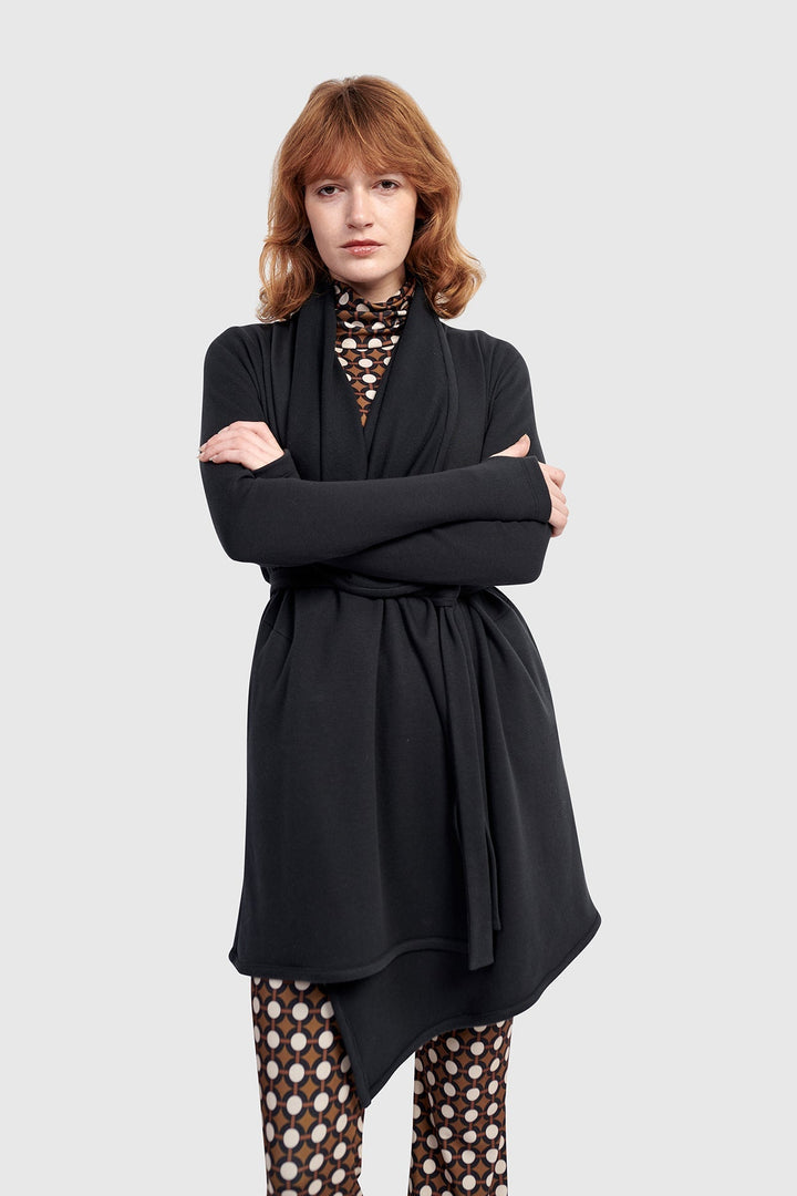 Urban Cloud Wrap Cardigan, Black