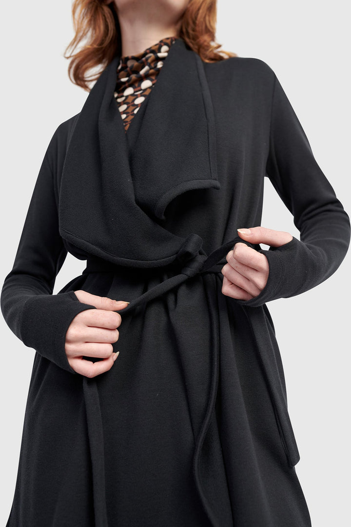 Urban Cloud Wrap Cardigan, Black