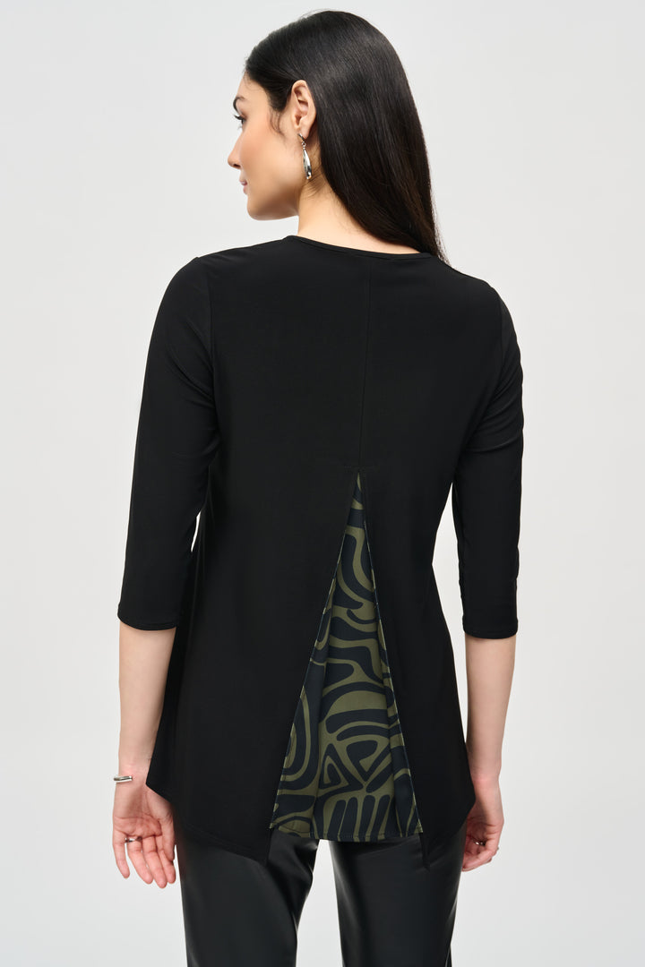 Silky Knit Abstract Layer Top