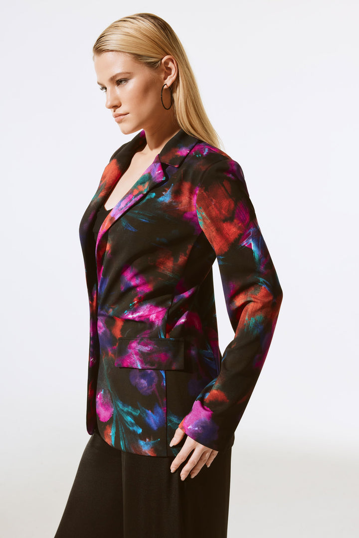 Silky Knit Floral Blazer