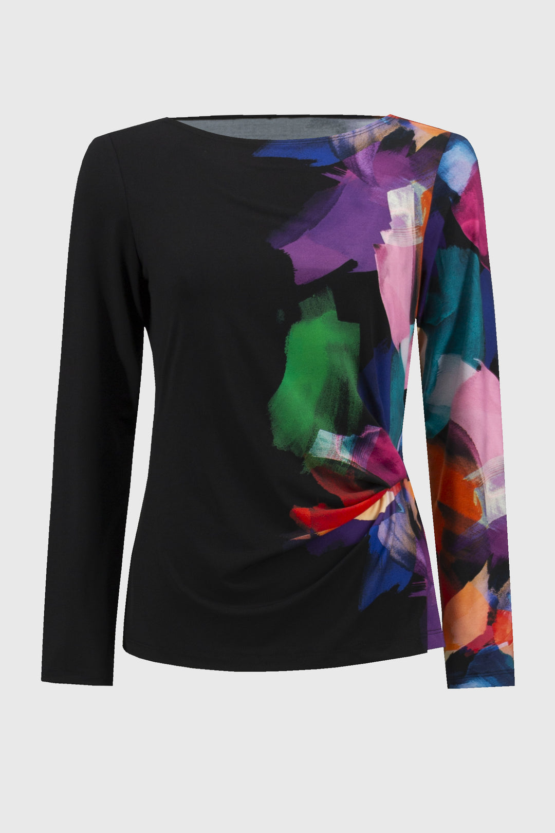 Silky Knit Abstract Print Top