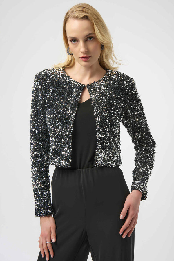 Sequined Velvet Cropped Cover-Up