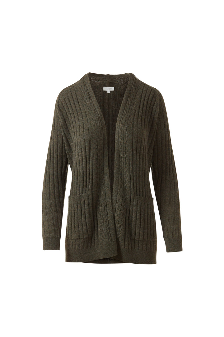 Easy Cable Detail Cardigan Loden