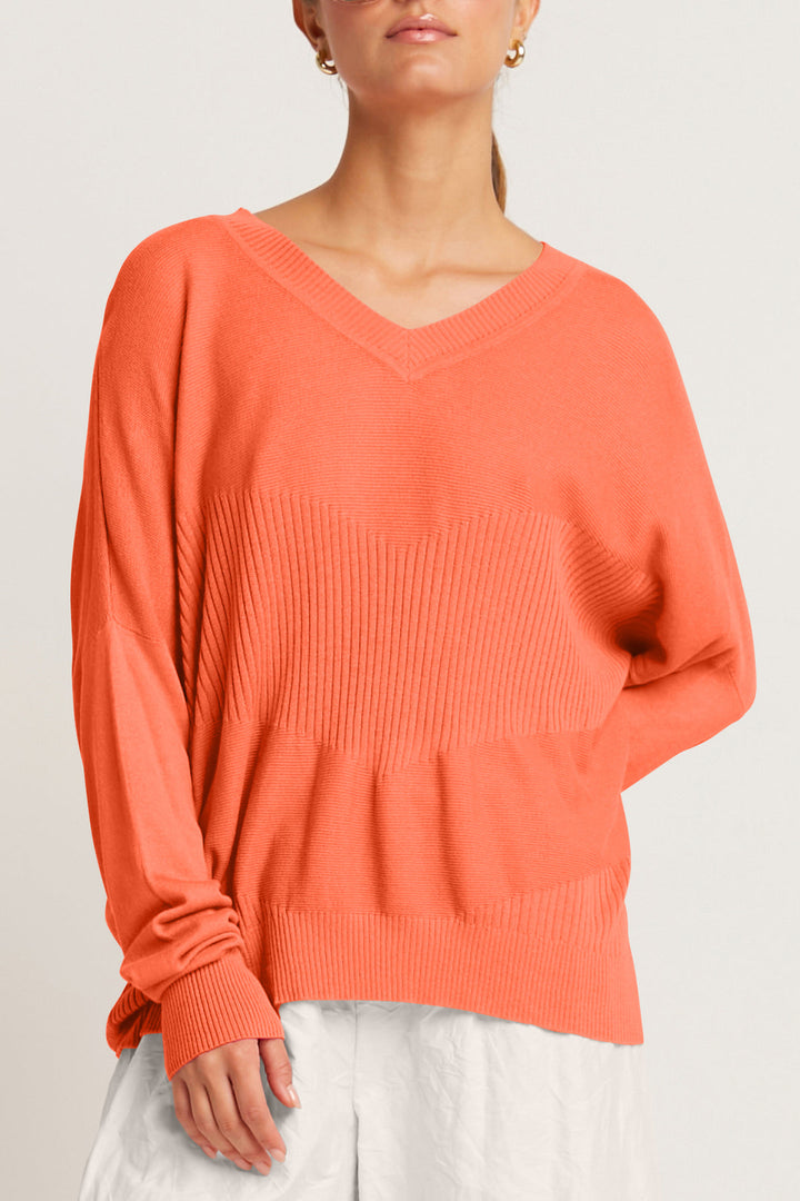 Pima Cotton Summer V Neck Sweater Grenadine