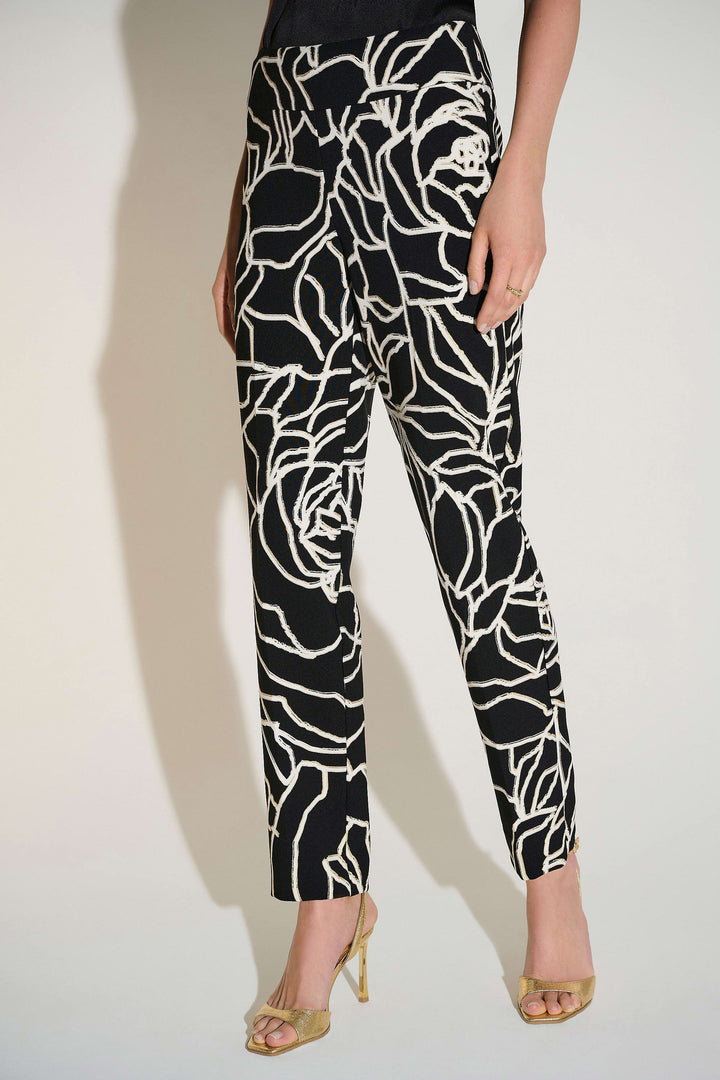 Lux Twill Foiled Floral Slim Fit Pants
