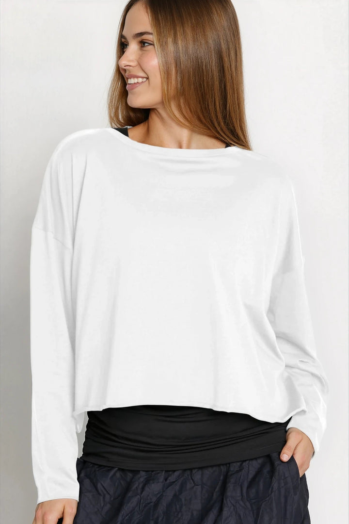 Pima Cotton Mini Luxury Boxy Tee White
