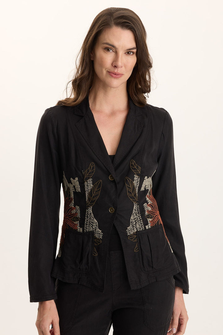Danski Embroidered Soft Twill Blazer