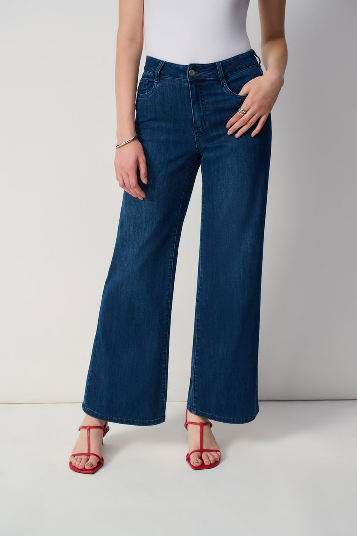 Goldie Classic Wide-Leg Stretch Jeans