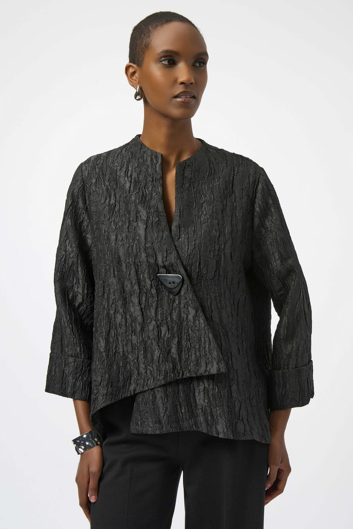 Textured Jacquard Swing Jacket