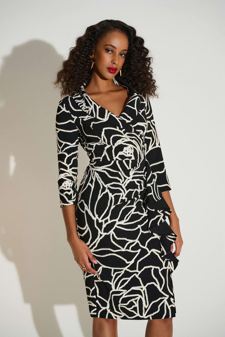 Lux Twil Foiled Floral Sheath Dress