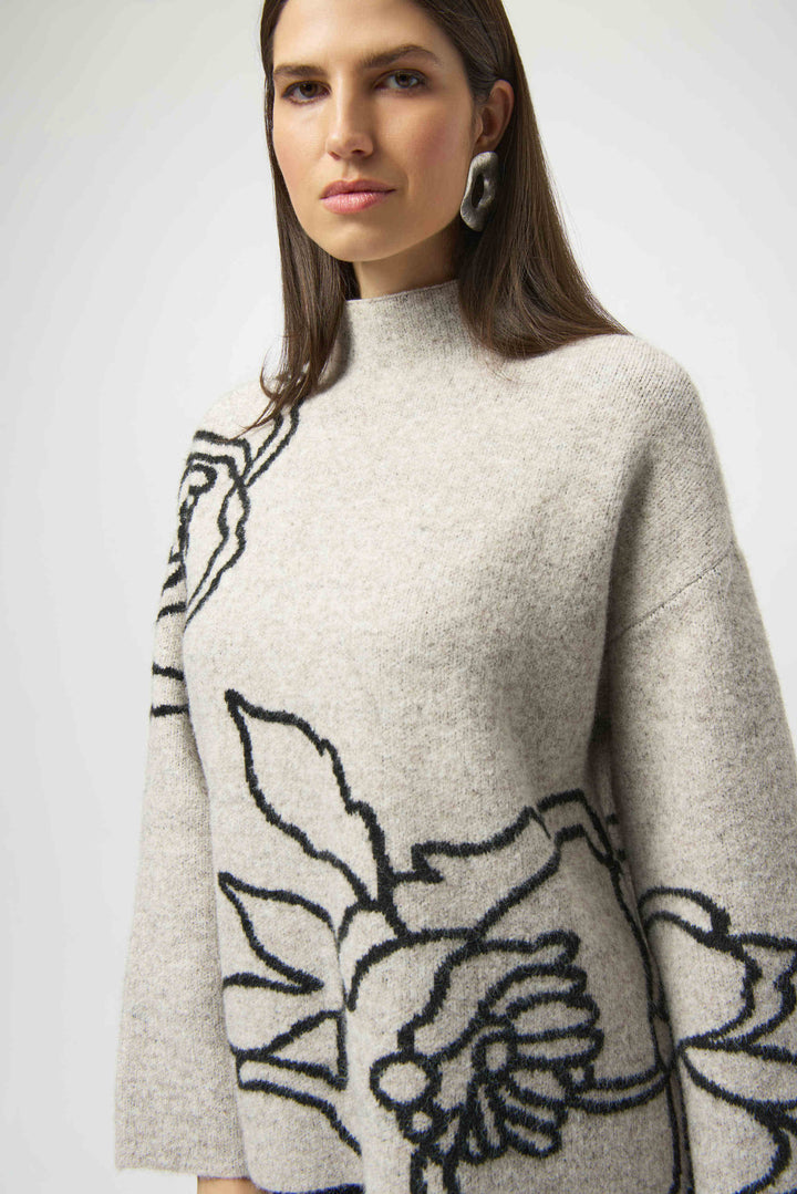 Sweater Knit Floral Print Pullover