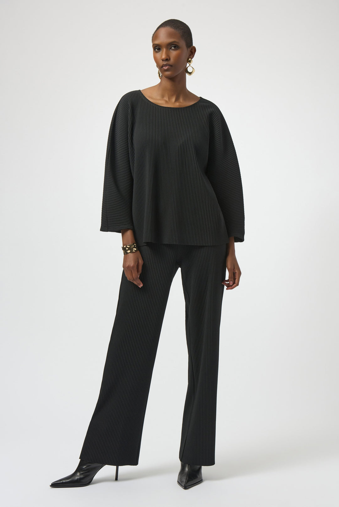 Pleated Scuba Crepe Boxy Top