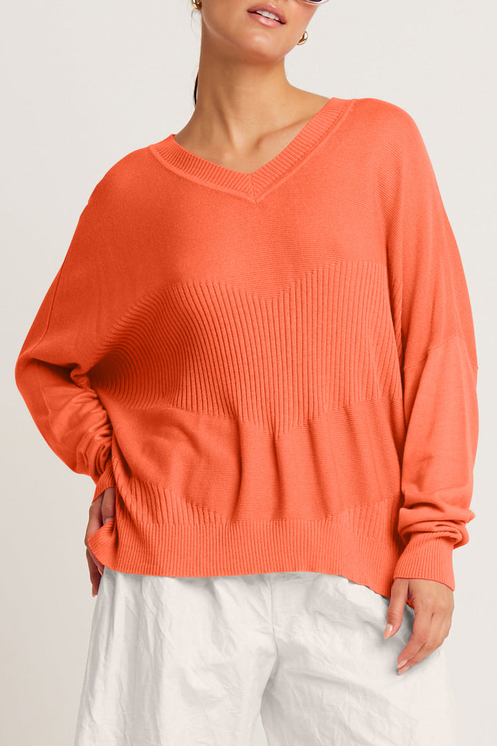 Pima Cotton Summer V Neck Sweater Grenadine