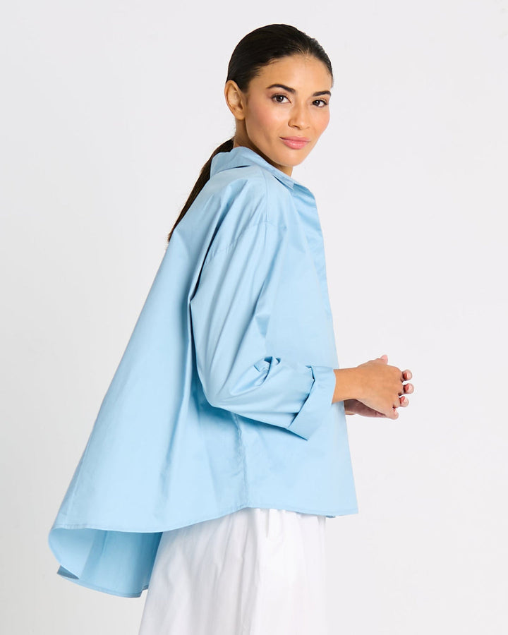 Cotton Swing Back Shirt Cameo