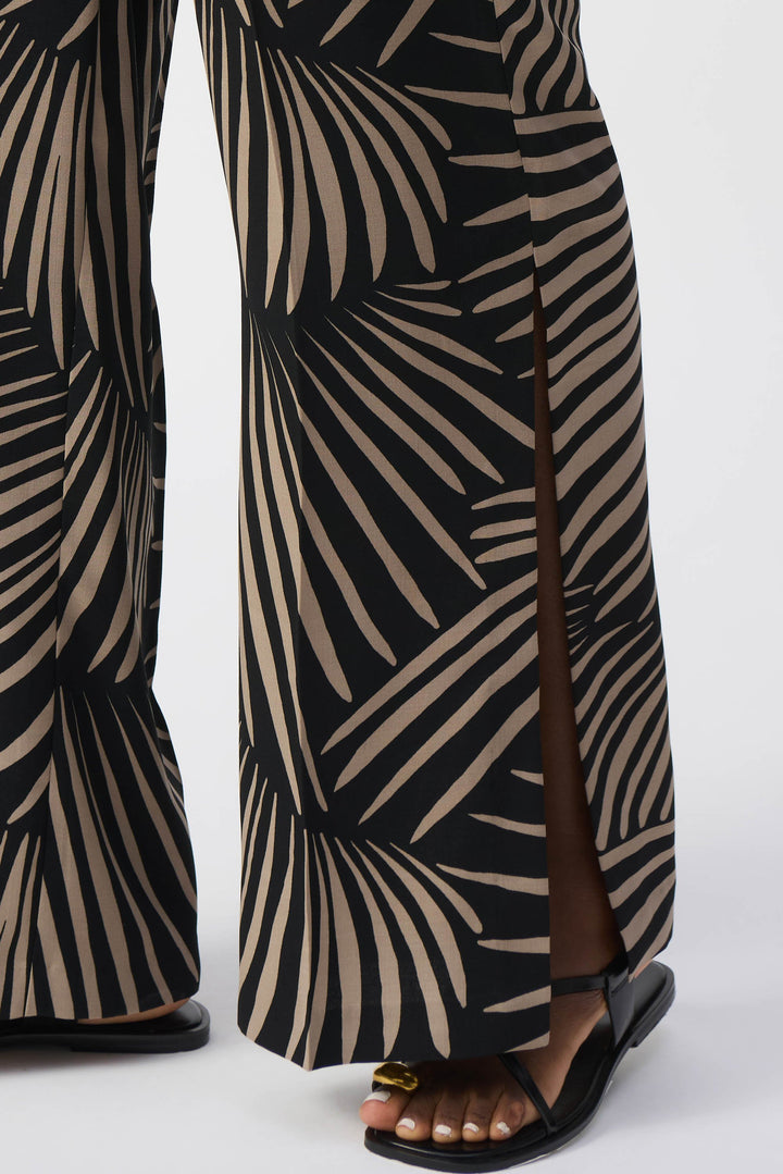 Gauze Tropical Print Wide-Leg Pants