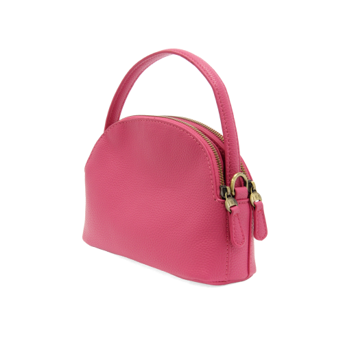 Larissa Double Zip Dome Crossbody Magenta