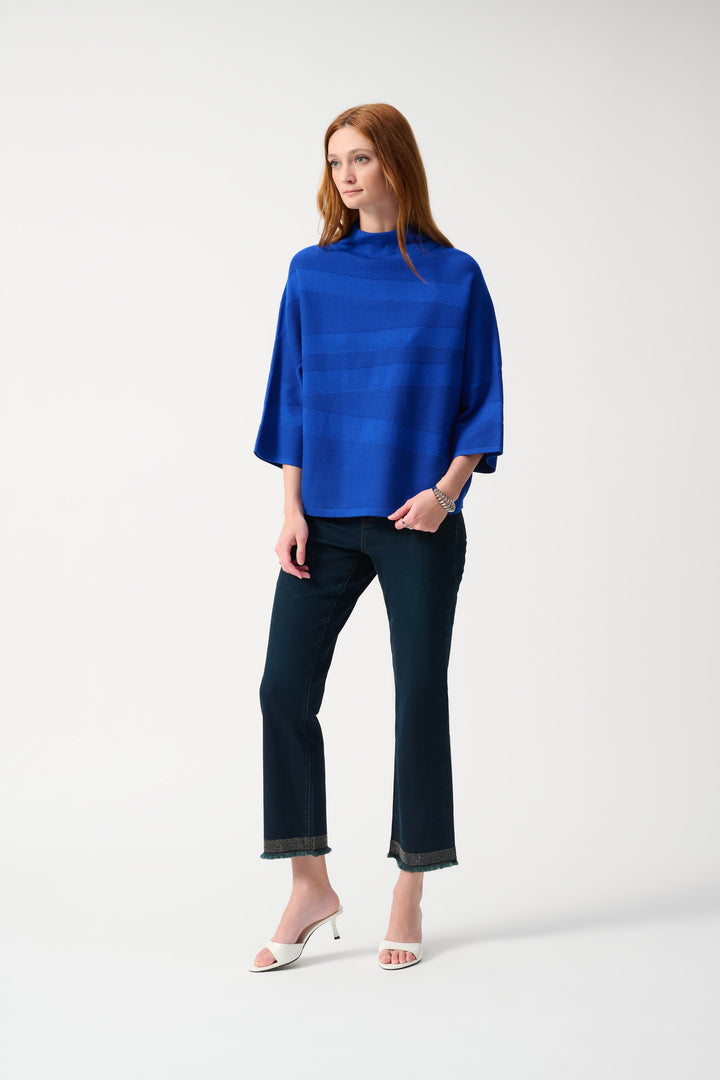 Sweater Knit Mock Neck Boxy Top