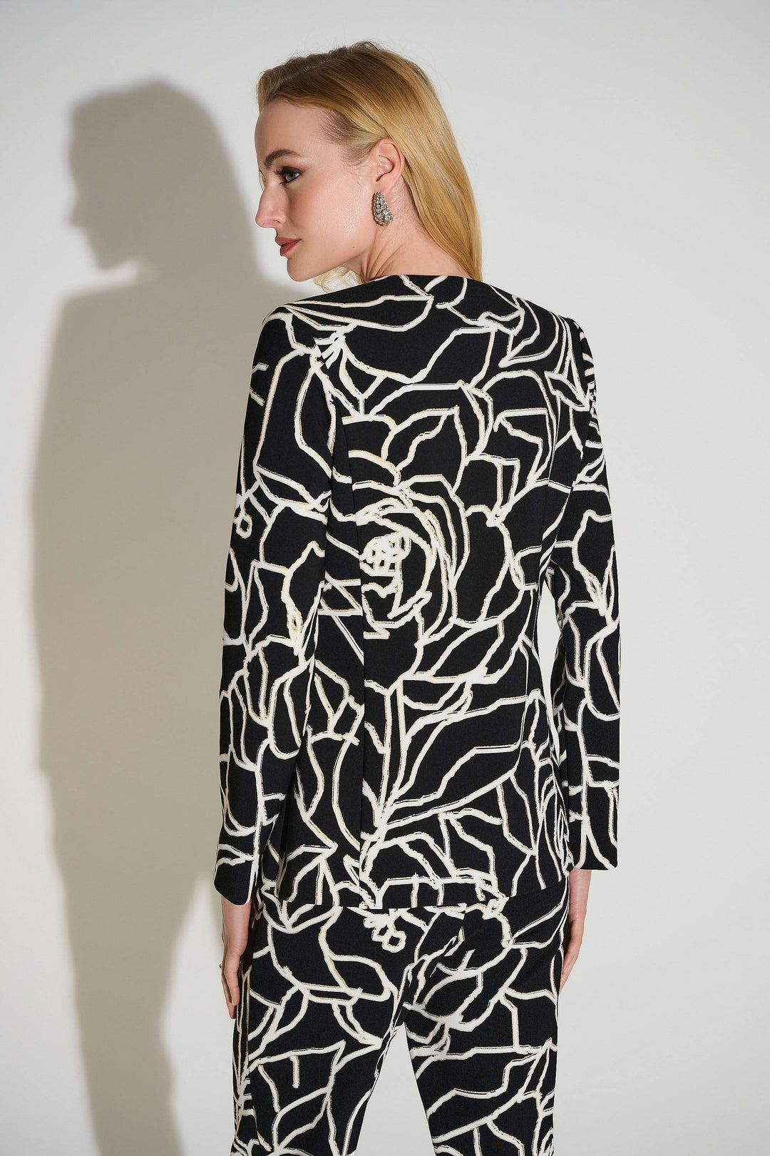 Lux Twill Foiled Floral Blazer
