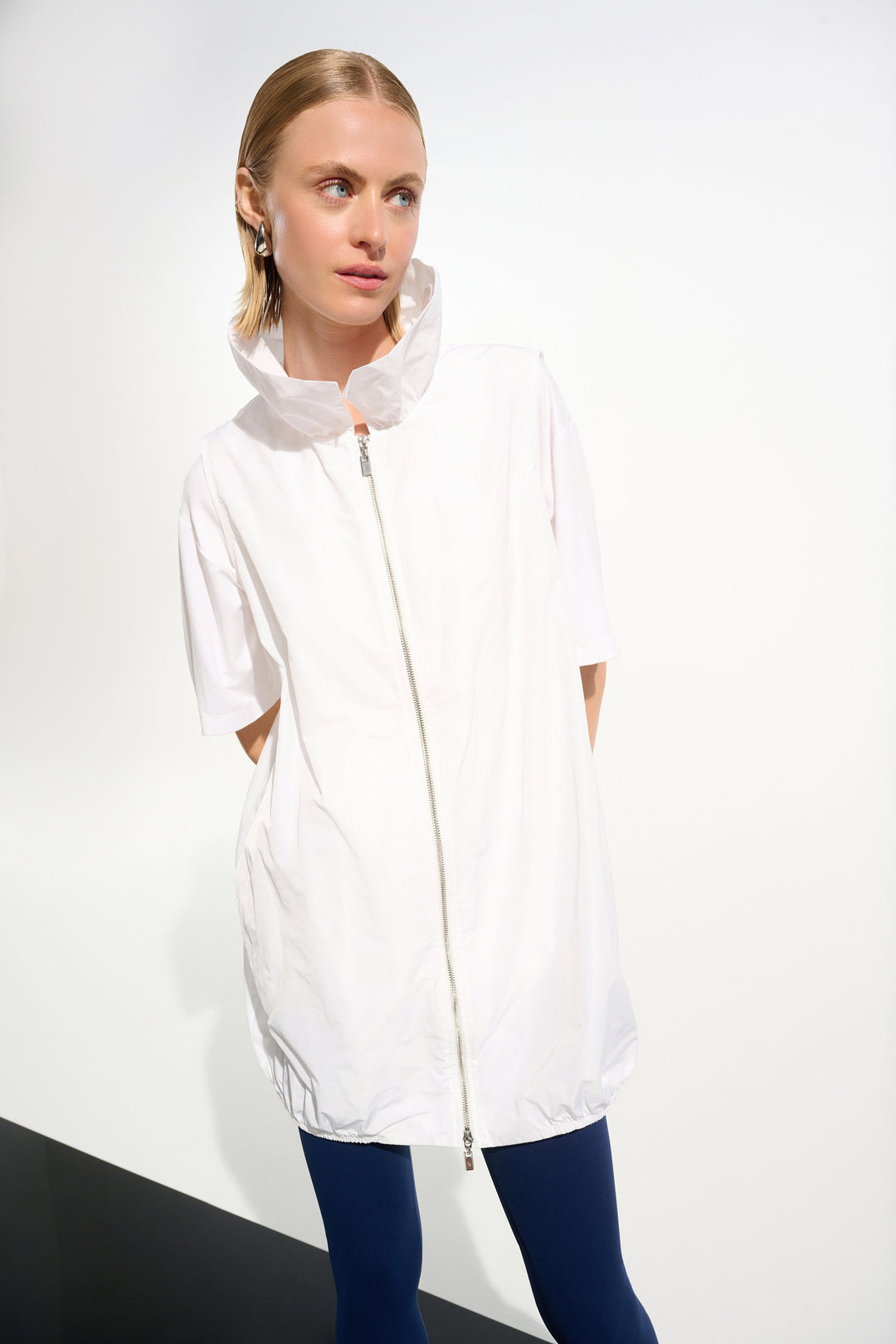 Memory Cocoon Vest With Shirred Collar