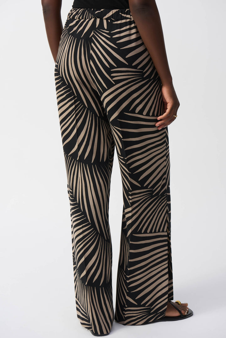 Gauze Tropical Print Wide-Leg Pants