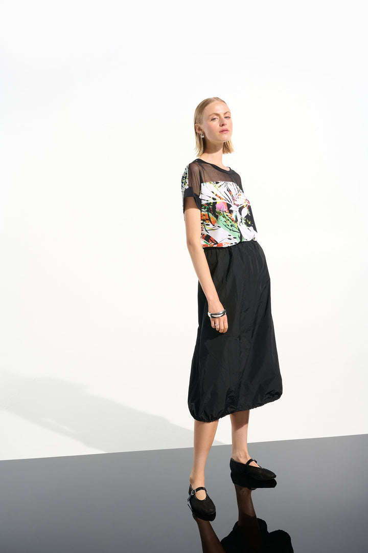 Memory Balloon Skirt With Elastic Waisband