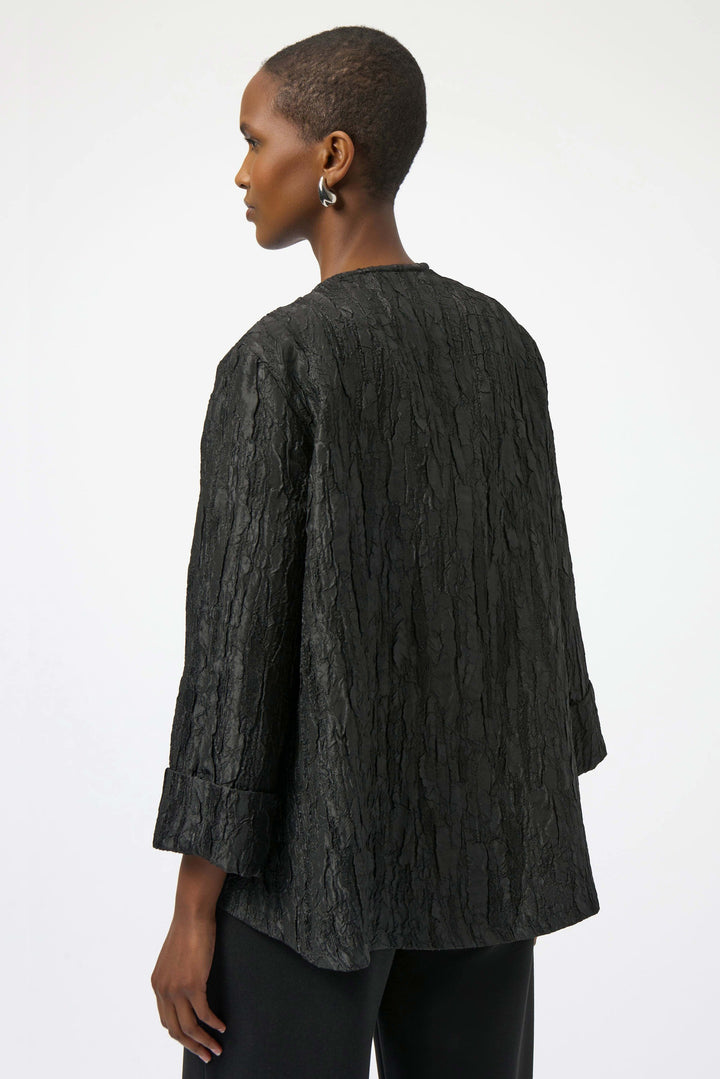 Textured Jacquard Swing Jacket