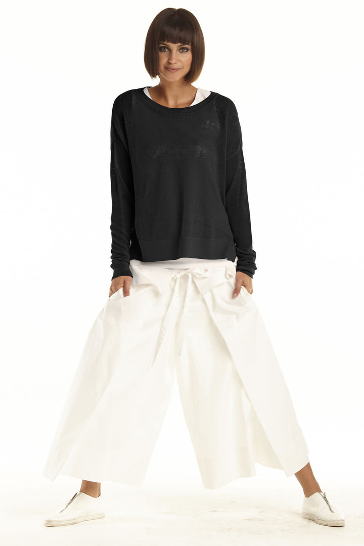Pima Cotton Mini Seed Stitch Black