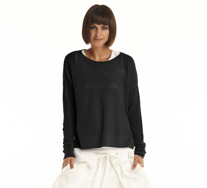 Pima Cotton Mini Seed Stitch Black