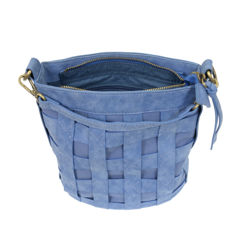 Brianna Cage Bucket Bag Blue
