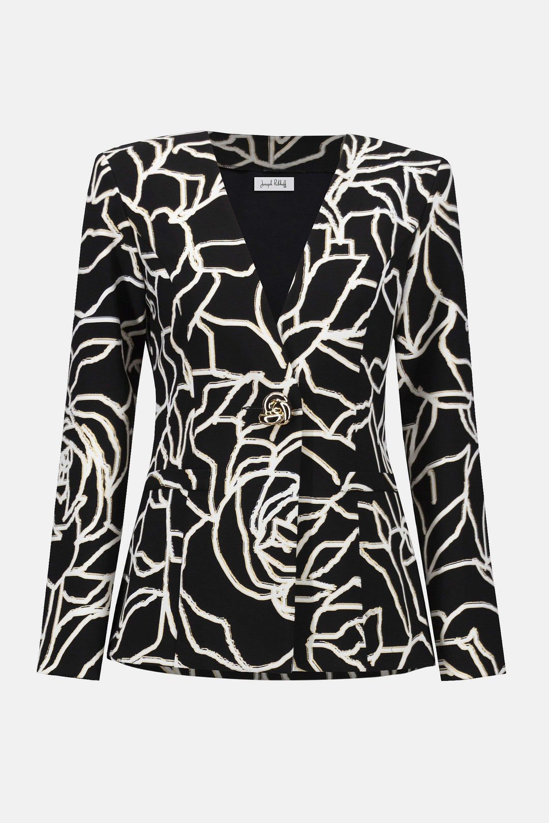 Lux Twill Foiled Floral Blazer
