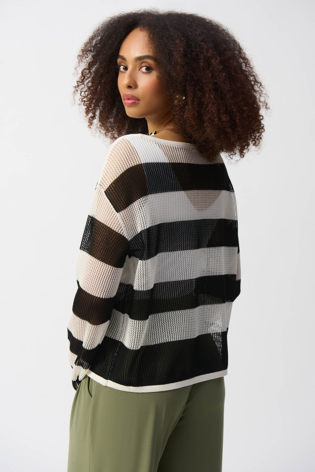 Striped Sweater Knit Pullover