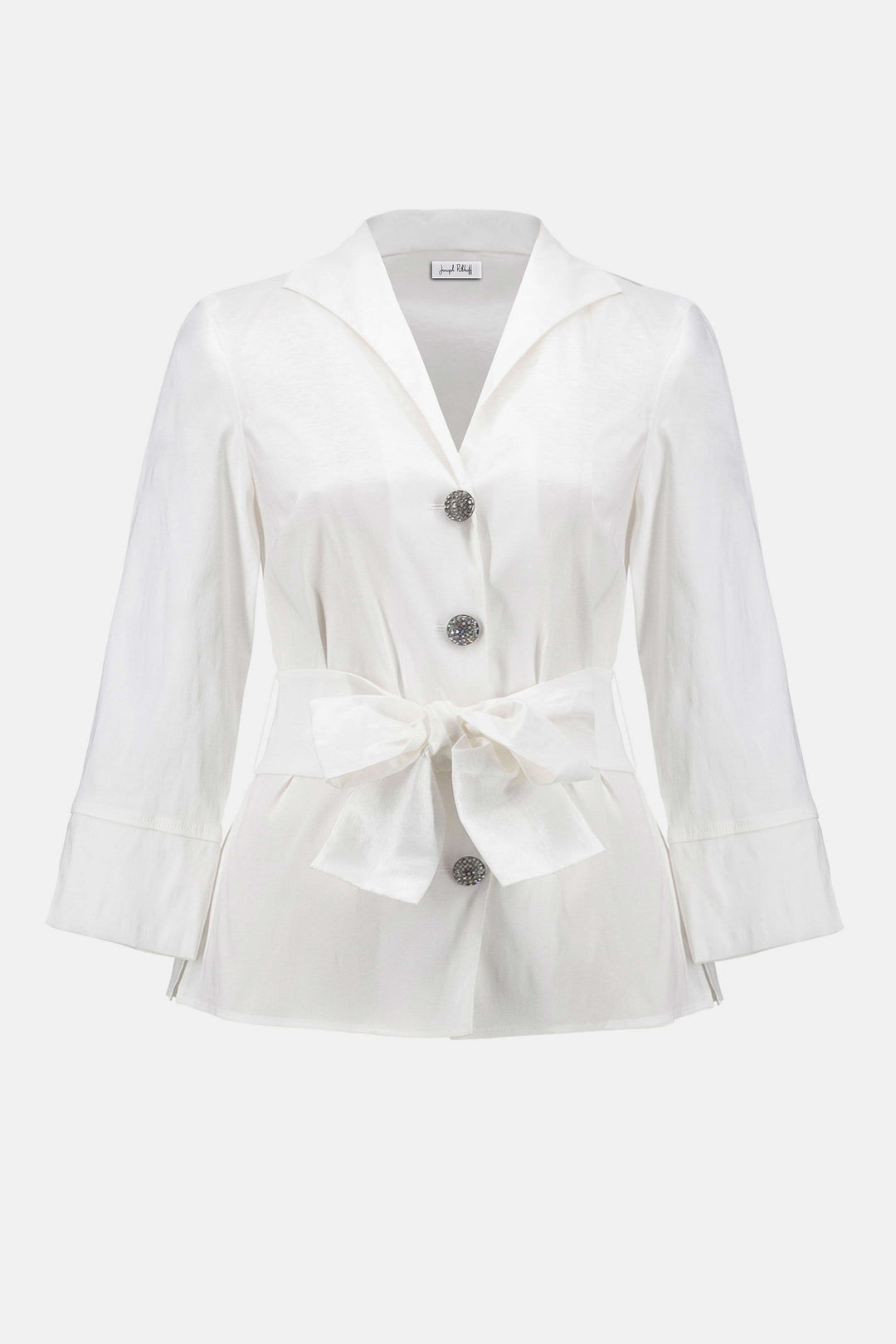 Stretch Taffeta Fitted Blouse Vanilla