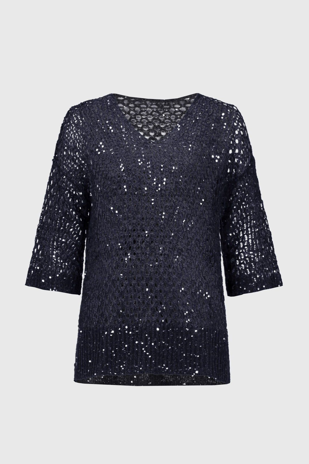 Open Stitch Sweater with Sequins