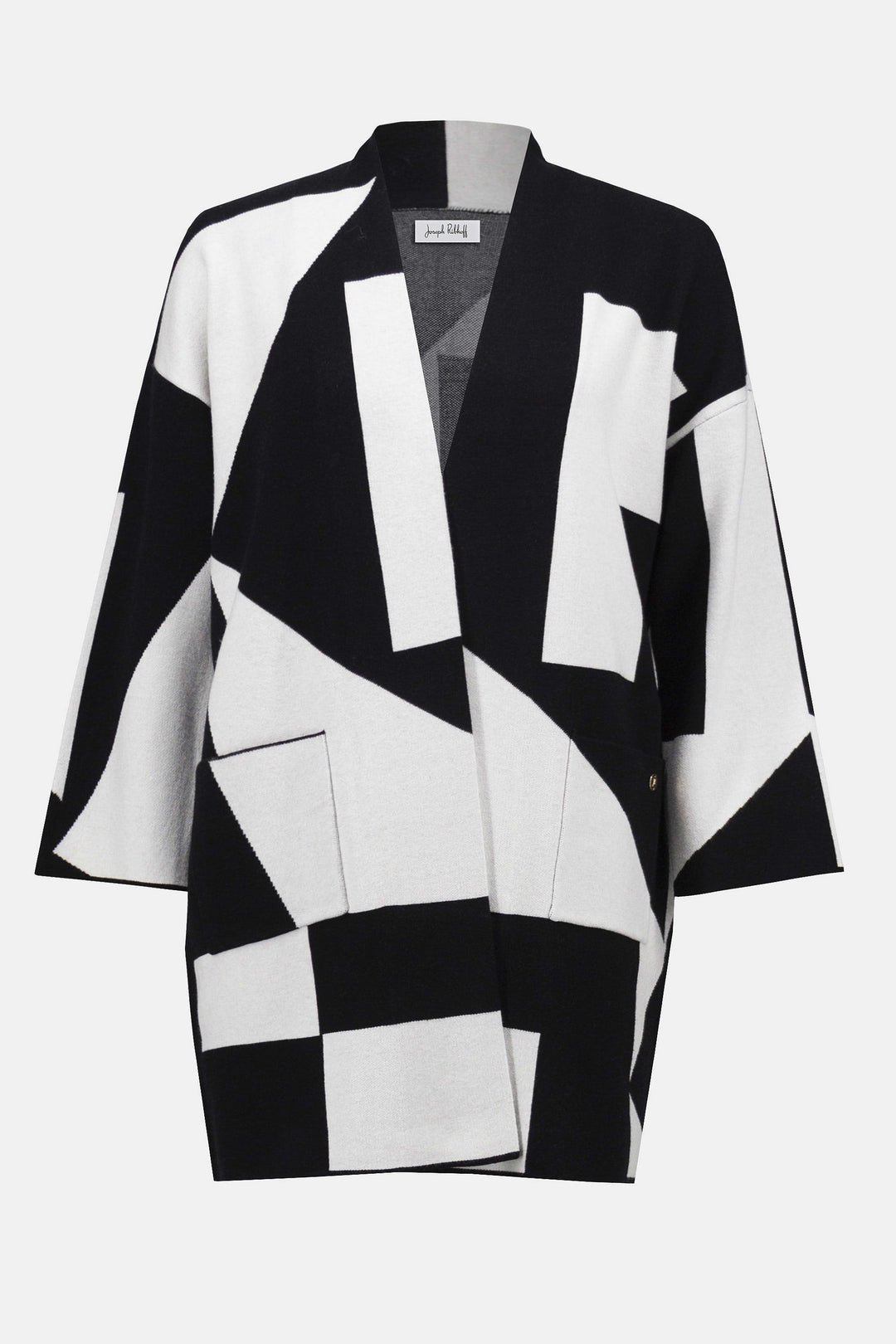 Jacquard Sweater Knit Colour-Block Cover-Up