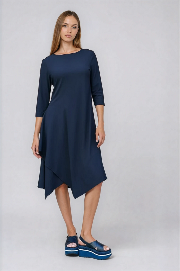 Jakarta 3/4 Sleeve Dress Midnight