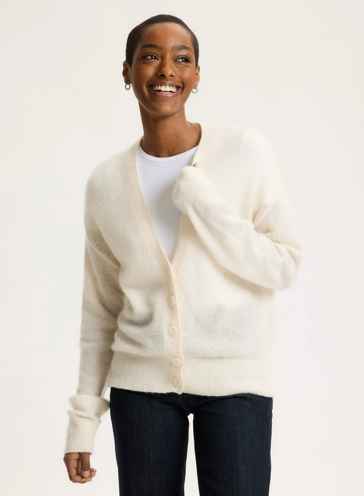 Cashmere Silk V-Neck Cardigan